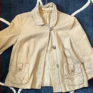 J crew tan light weight coat size 6
